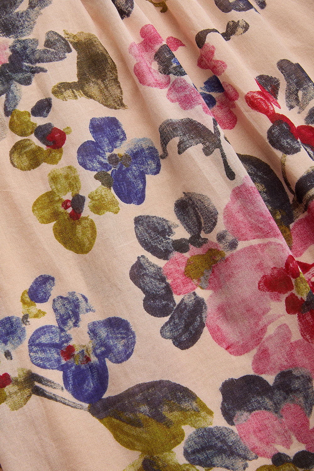 Exquise-önden Düğmeli Midi Boy Cepli Floral Desen Etek-ETEK-7-Milagron.com