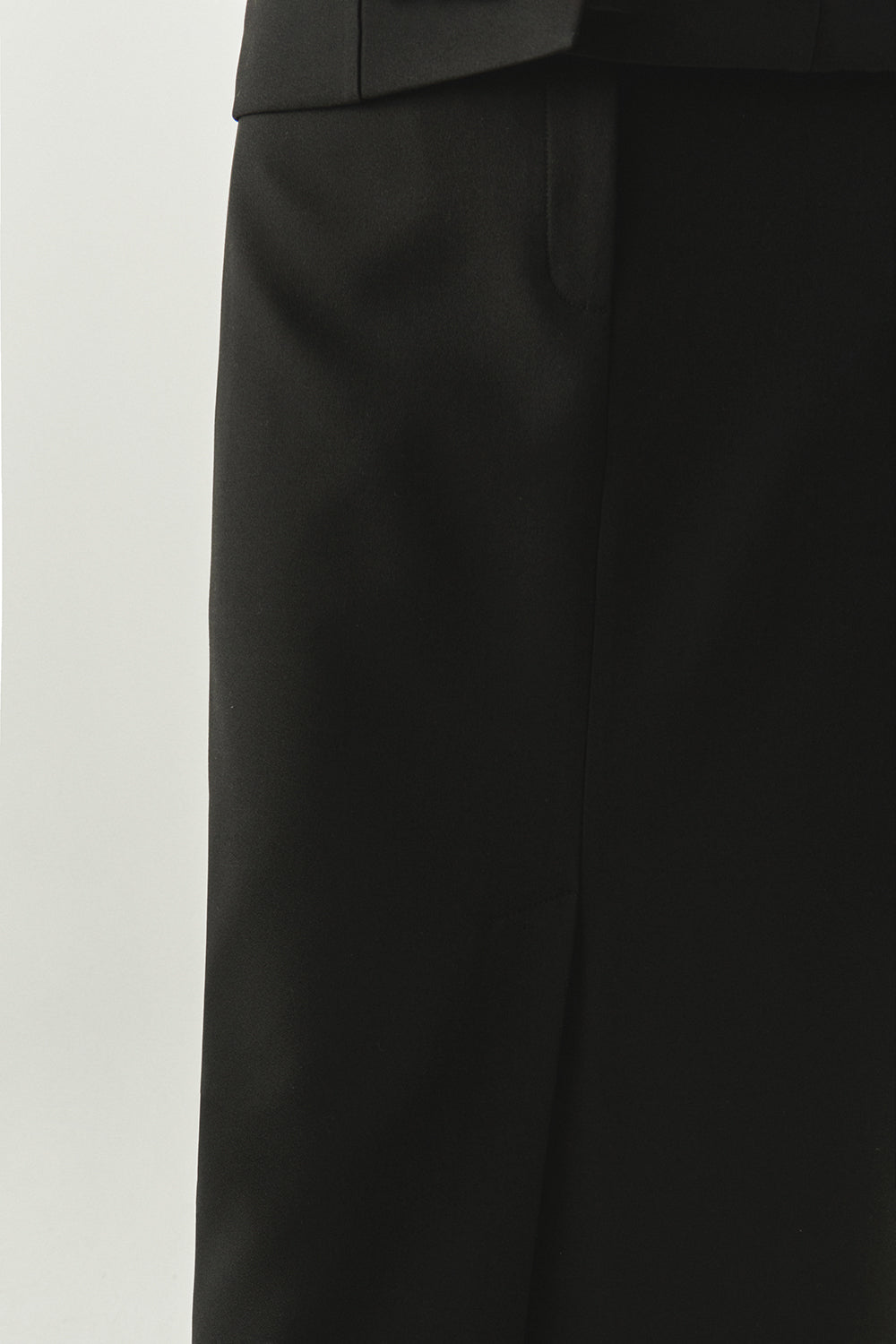 Exquise-önü Yırtmaçlı Kemerli Astarlı Regular Siyah Midi Etek-ETEK-7-Milagron.com