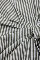 Exquise-şerit Desenli Kruvaze Model Pamuklu Midi Boy Elbise-Elbise-6-Milagron.com