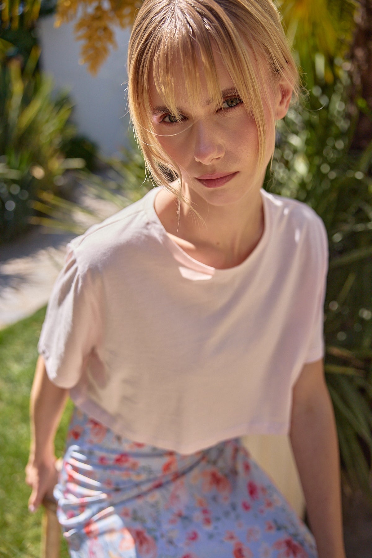 Mint Pamuklu Crop T-Shirt | Pembe