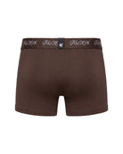 2'Li Takim Fakemood İMzali LastiKli Premium Pamuk Boxer - SiYah / Kahverengi