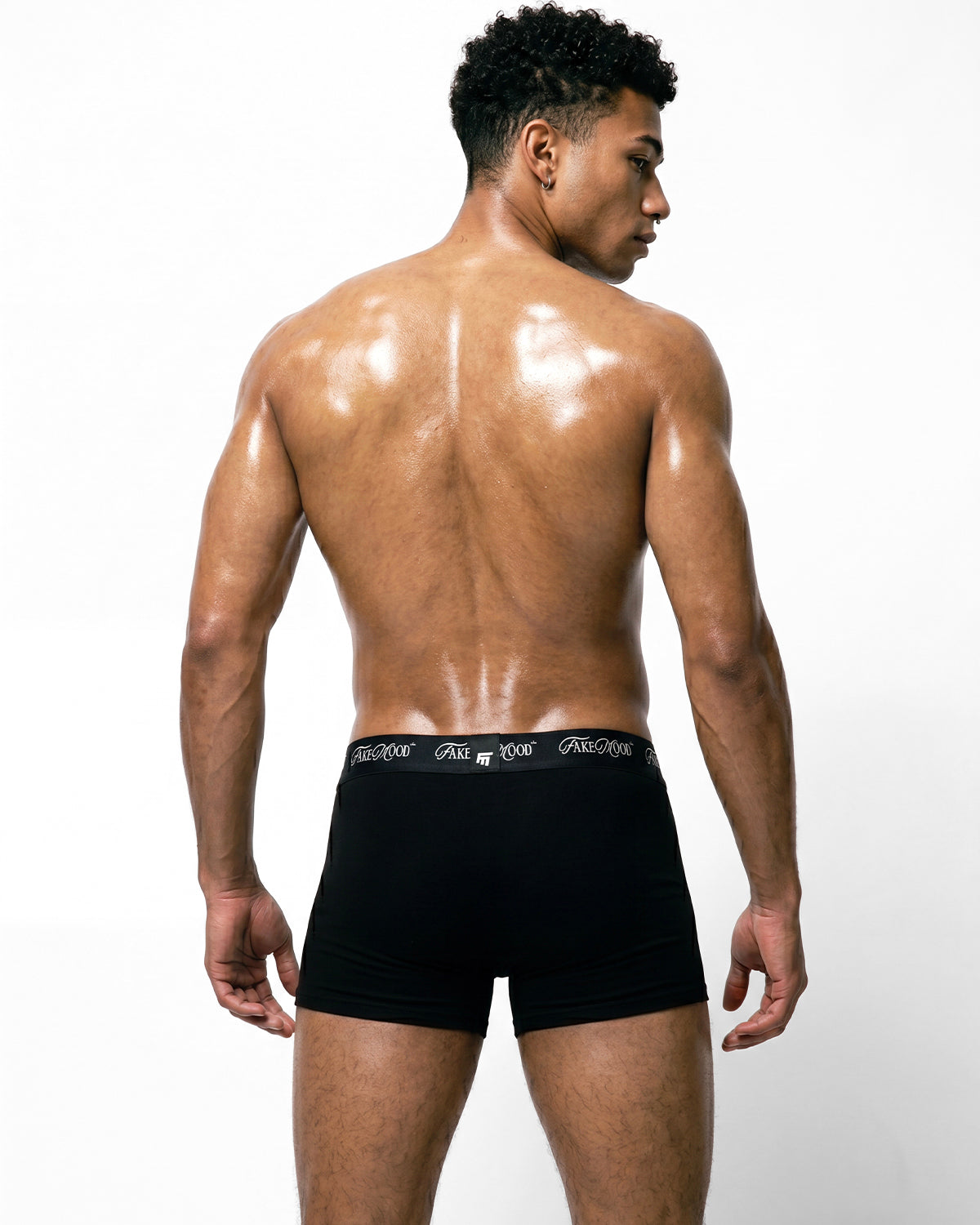 2'Li Takim Fakemood İMzali LastiKli Premium Pamuk Boxer - SiYah / Kahverengi