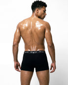 2'Li Takim Fakemood İMzali LastiKli Premium Pamuk Boxer - SiYah / Kahverengi