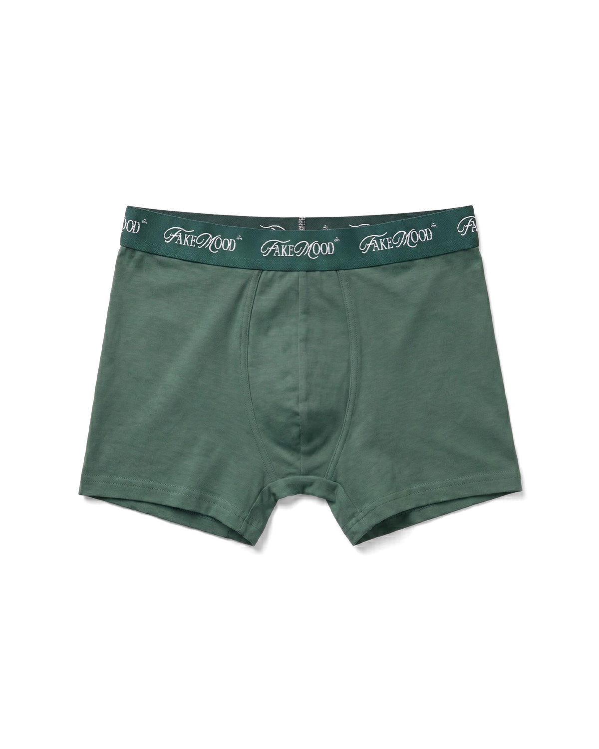 2'Li Takim Fakemood İMzali LastiKli Premium Pamuk Boxer - YeşiL / Beyaz