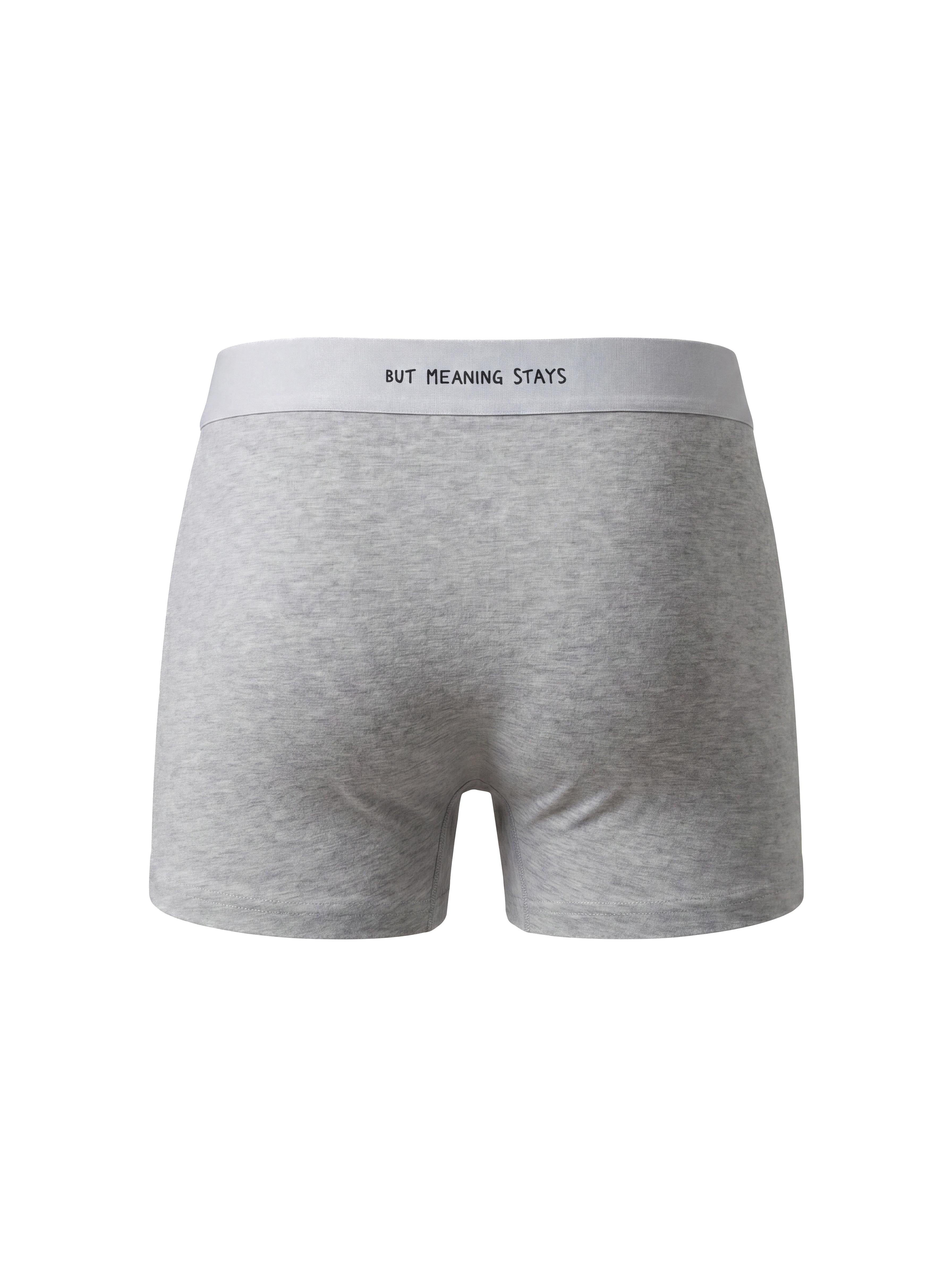 2'Li Takim Fakemood LastiKli Premium Pamuk Boxer - Gri