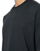 Erkek Oversize Fakemood Nakişli TiŞört - SiYah - 2