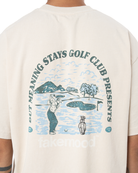Erkek Oversize Golf Club TiŞört - Bej