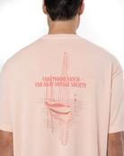 Erkek Oversize Yacht Society Baskili TiŞört - Pembe - 2