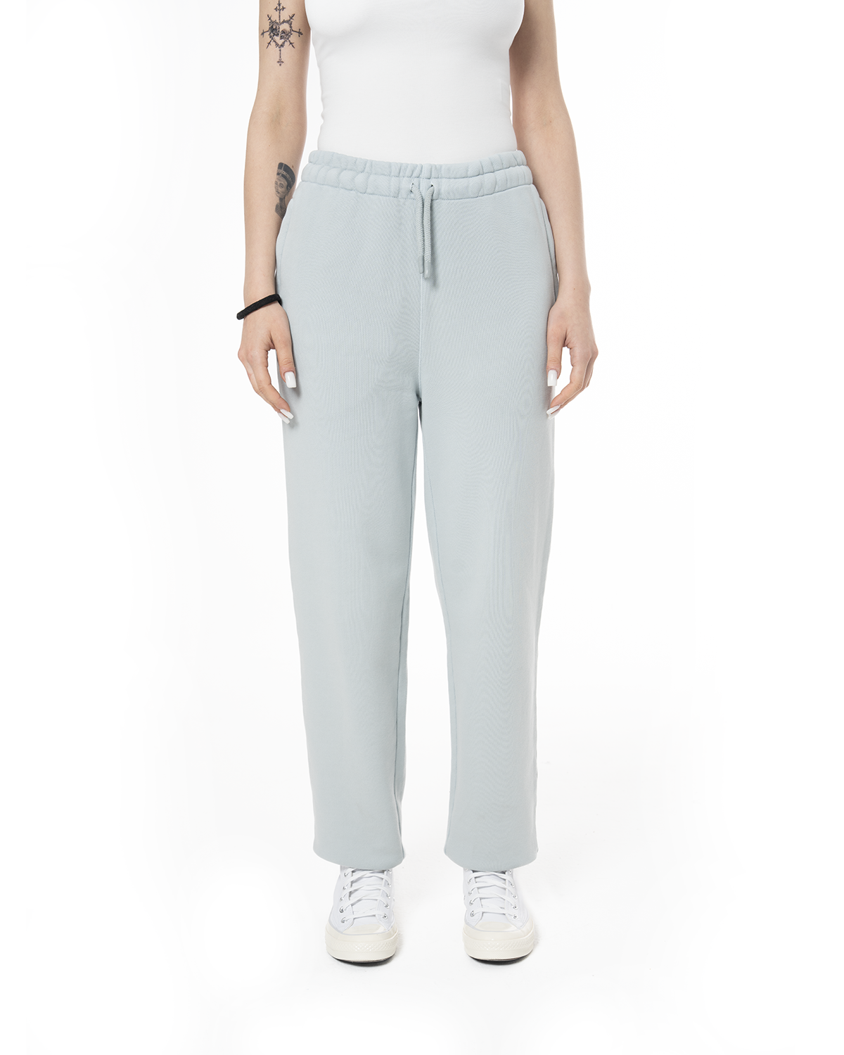 Kadin Relaxed Fit Fm Icon Nakişli Jogger - Mavi