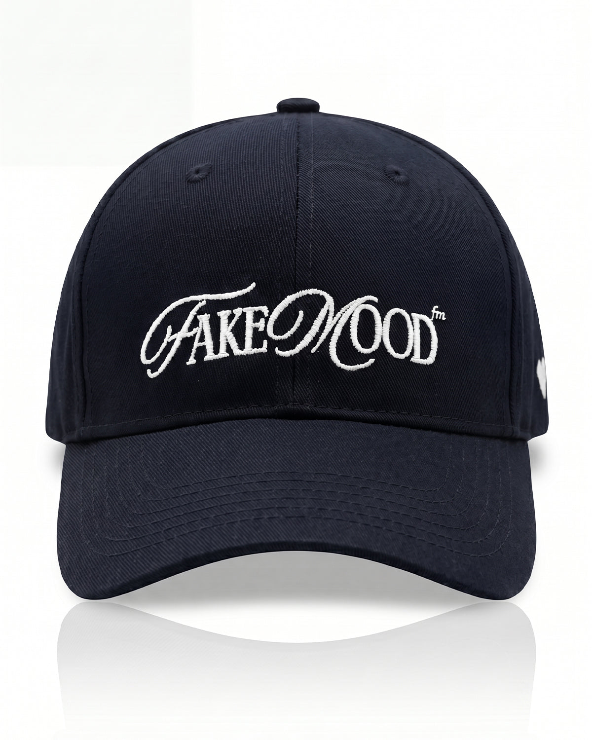 Unisex Nakışlı Çelik FM Madalyon Detaylı Cap - Lacivert - 0