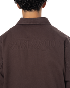 Unisex Oversize Fm Icon Logo Kabartma Detayli Premium Denim Ceket - Kahverengi - 2