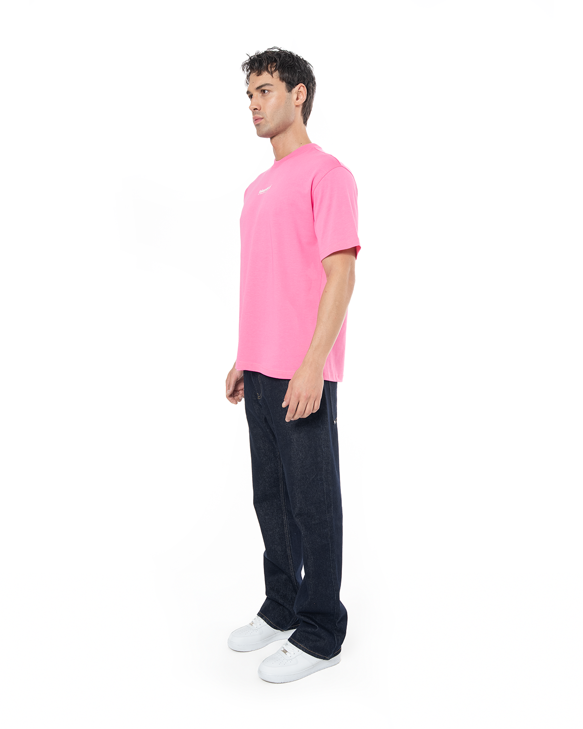 Unisex Oversize Love Is A Trap Baskili TiŞört - Pembe - 1