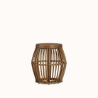 Rattan Ahşap Bambu Yan Sehpa