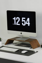 Fagus Wood-Doğal Ahşap Bilgisayar Monitörü Yükseltici Stant ve Ekran Yükseltici (Ceviz)-Biblo-1-Milagron.com