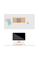 Fagus Wood-Doğal Ahşap Bilgisayar Monitörü Yükseltici Stant ve Ekran Yükseltici (Ceviz)-Biblo-10-Milagron.com