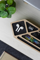 Fagus Wood-Mini Slash Masa Düzenleyici (Füme)-Masaüstü Organizer-4-Milagron.com