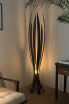 Fagus Wood-''hedra Lambader, İskandinav Tarzı Ahşap Lambader, Dekoratif Yer Lambası, Modern Salon Aydınlatma'' (cevi̇z)-Lambader-1-Milagron.com