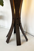 Fagus Wood-''hedra Lambader, İskandinav Tarzı Ahşap Lambader, Dekoratif Yer Lambası, Modern Salon Aydınlatma'' (cevi̇z)-Lambader-4-Milagron.com