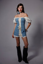 Fèe Muse-Peony Elbise Denim-Elbise-5-Milagron.com