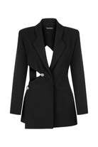 Feel The Lotus-Bea Asymmetric Blazer Jacket-Ceket-1-Milagron.com