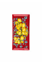 Feeling Good Inside-Amalfi Coast Collection Handmade Kırmızı Seramik Limon Desenli Tepsi-Sunum Aksesuarları-1-Milagron.com