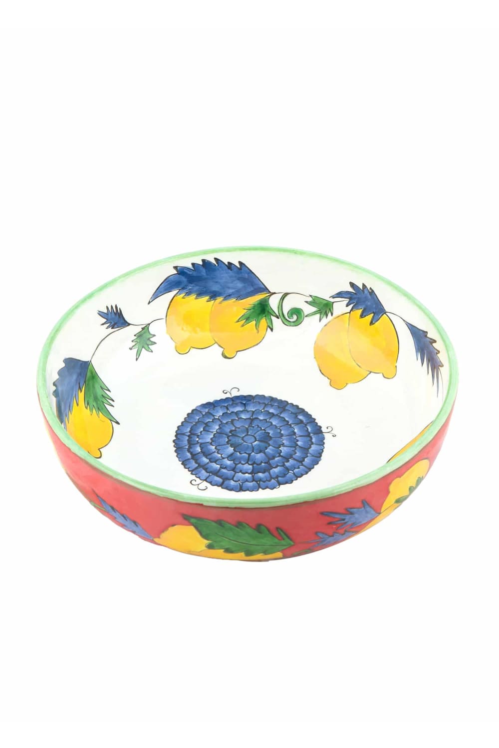 Feeling Good Inside-Amalfi Coast Collection Handmade Kırmızı Seramik Salata Kasesi-Tabak & Kase-1-Milagron.com