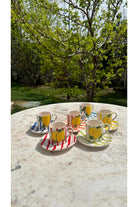 Feeling Good Inside-Amalfi Coast Collection Line Coffee Set (6 Adet)-Bardak-8-Milagron.com