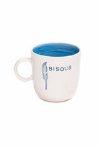 Feeling Good Inside-Bisous Kulplu Mavi Mug – L’amour Paris-Bardak-1-Milagron.com