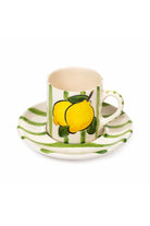 Feeling Good Inside-Green Lemon Line Handled Coffee Set-Bardak-1-Milagron.com