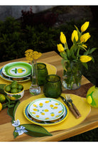 Feeling Good Inside-Happy Citrons Collection Handmade Ceramic Yeşil Pasta Tabağı-Tabak & Kase-3-Milagron.com