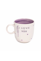 Feeling Good Inside-I Love You Kulplu Lila Mug – L’amour Paris-Bardak-1-Milagron.com