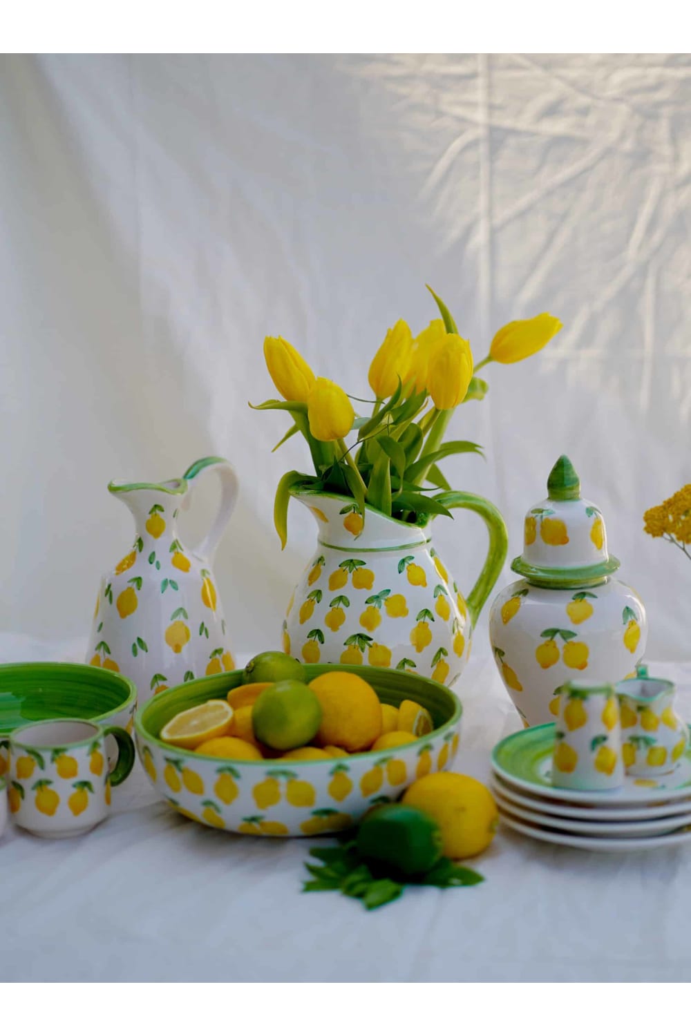 Feeling Good Inside Lemon Splash Collection Handmade Ceramic Çok