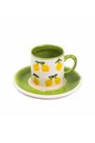 Feeling Good Inside-Lemon Splash Kulplu Türk Kahvesi Fincan Seti-Bardak-1-Milagron.com