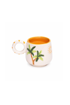 Feeling Good Inside-Palm Beach Turuncu Kulplu Kupa-Kupa Bardak-1-Milagron.com