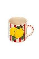 Feeling Good Inside-Red Lemon Line Handled Coffee Set-Bardak-2-Milagron.com