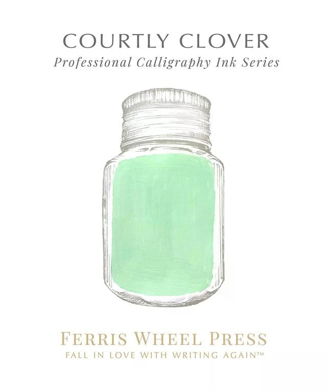Ferris Wheel Press-Courtly Clover Kaligrafi Şişe Mürekkep 28 Ml-Şişe Mürekkep-2-Milagron.com