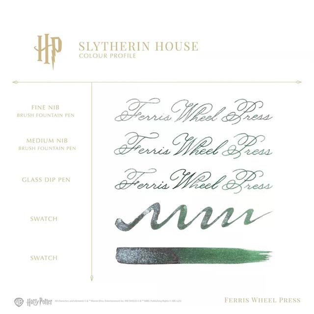 Ferris Wheel Press-Harry Potter Slytherin House Şişe Mürekkep 38 Ml-Şişe Mürekkep-6-Milagron.com