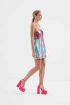 Fickle Hearts-Birdie Payetli Mini Ellbise-Elbise-3-Milagron.com