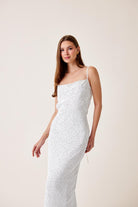 Fickle Hearts-Lily of the Valley Uzun Elbise-Elbise-5-Milagron.com