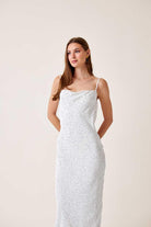 Fickle Hearts-Lily of the Valley Uzun Elbise-Elbise-6-Milagron.com