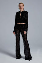 Fickle Hearts-Mazie Saçaklı Payetli Pantolon-Pantolon-5-Milagron.com