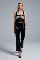 Fickle Hearts-Raven Taş işlemeli Tüylü Top-Top-2-Milagron.com