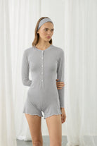 Liquide Amour Heart Jumpsuit Gray
