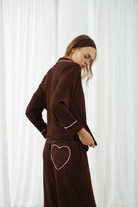 Liquide Amour Pyjama Top & Pants Set Brown