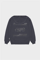 Fifty Pieces-Antrasit Düşük Omuzlu Sırt Baskılı Hoodie-Sweatshirts & Hoodies-9-Milagron.com