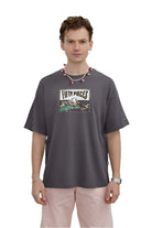 Fifty Pieces-Erkek Antrasit Düşük Omuzlu T Shirt Fifty Pieces-T-shirt-1-Milagron.com