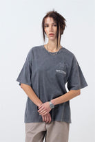 Fifty Pieces-Antrasit Oversize Asit Yıkamalı T-Shirt-T-Shirts-1-Milagron.com