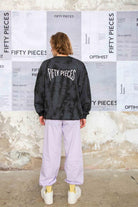 Fifty Pieces-Antrasit Oversize Batik Sweatshirt-Sweatshirts & Hoodies-6-Milagron.com