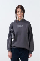 Fifty Pieces-Antrasit Oversize Sırt Baskılı Hoodie-Sweatshirts & Hoodies-1-Milagron.com