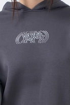 Fifty Pieces-Antrasit Oversize Sırt Baskılı Hoodie-Sweatshirts & Hoodies-6-Milagron.com